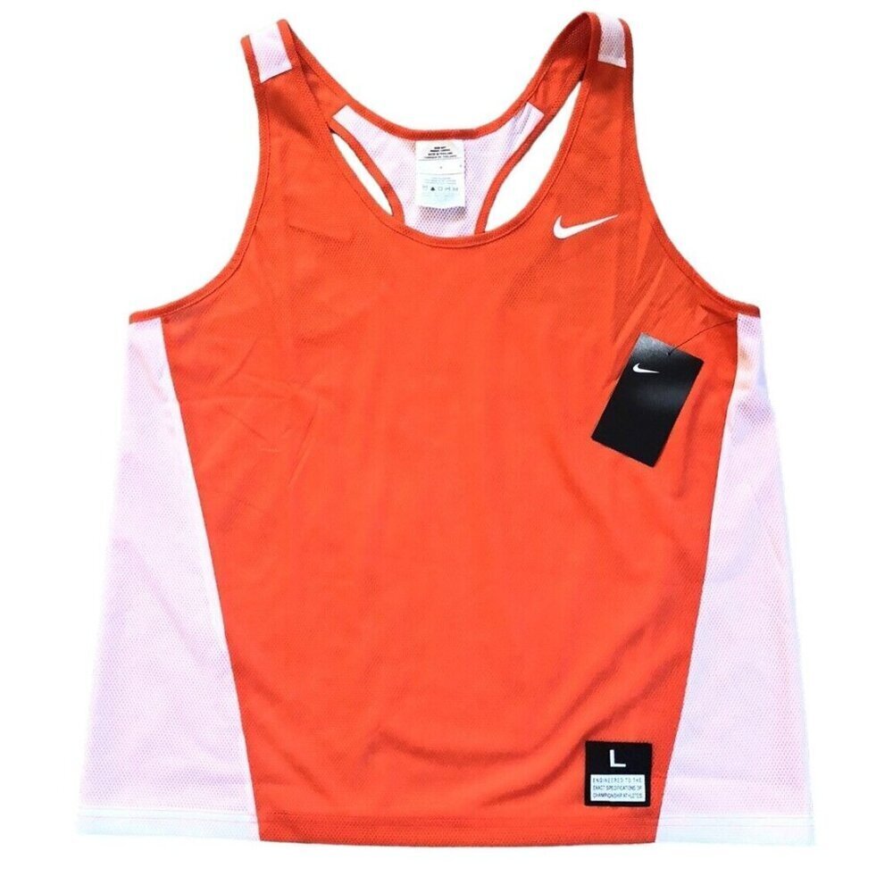 Nike Womens Reversible Pinnie Sleeveless Lacrosse Jersey Orange/White Large New